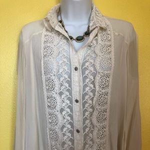 Alice + Olivia Lace Blouse S
